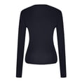 thumbnail image 4 of Womens Tops Casual Long Sleeve Shirts Basic Fall Fashion Crop Tops Layering Slim Fit Y2k Clothes Lightweight Fall Outfits for Women 2026, 4 of 5
