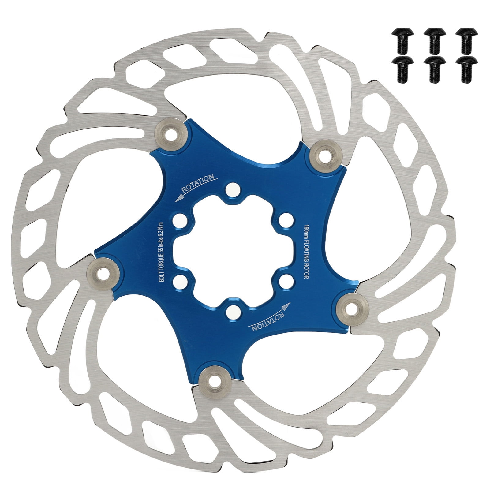 Rotor de frein a disque flottant pour VTT bleu conception creuse pour Dissipation thermique Walmart