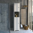 thumbnail image 3 of Linen Cabinet With Four Interior Shelves And Space Design White Finish Functional Feature, 3 of 3