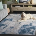 thumbnail image 4 of SAFAVIEH Bayside Everard Abstract Polyester Area Rug, Blue/Gray, 9' x 12', 4 of 12