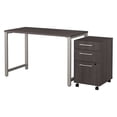 thumbnail image 1 of Bush Business Furniture 400 Series 48W Table Desk with 3 Drawer Mobile File Cabinet in Gray, 1 of 6