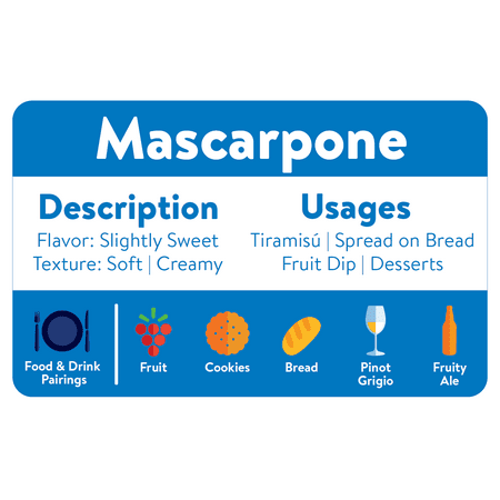 BelGioioso Mascarpone Cheese, Specialty Spreadable Cheese, 8 oz Cup