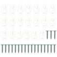 thumbnail image 1 of 20 Pcs Clips de Porte en Verre Installation Facile Vis de Fixation Armoire Garde-Robe Poignée Bouton Charnière Pinces (302), 1 of 8