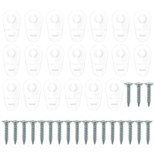 20 Pcs Clips de Porte en Verre Installation Facile Vis de Fixation Armoire Garde-Robe Poignée Bouton Charnière Pinces (302)
