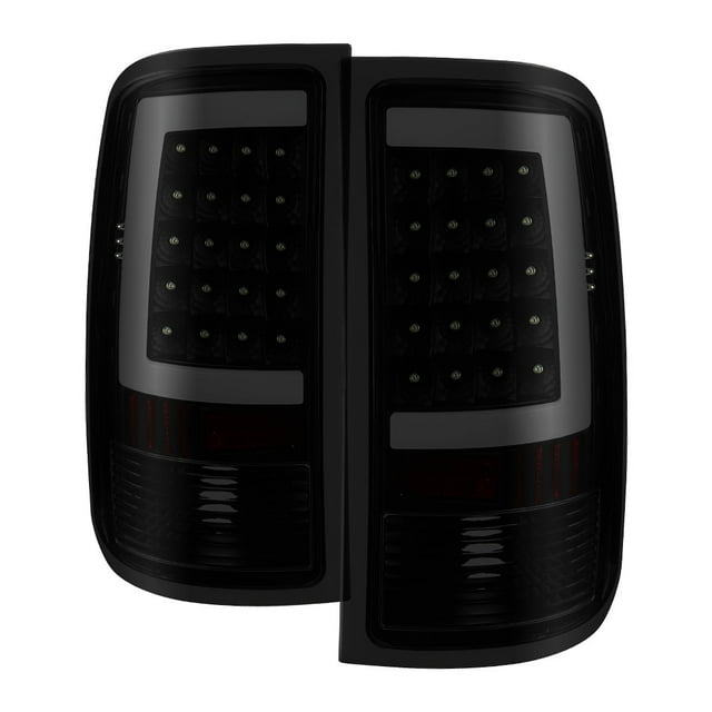 Xtune Tail Light Assembly - LED 9038518 Tail Light Assembly- LED; Black/Smoke Lens; Black Housing; Set Of 2