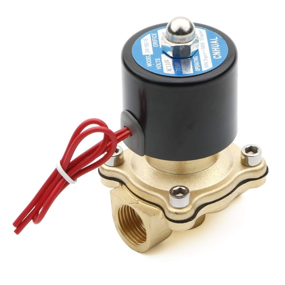 Ellbest Électrovanne Électrique 1/2 Pouces 2W-160-15 AC110V Valve en Laiton NC Valve Normalement Fermée pour Eau, Air, Gaz