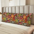 thumbnail image 6 of Disketp Hippie Peace Love Print Body Pillow Cover - Super Soft 20x54 Body Pillow Case,Long Side Hidden Zipper, 6 of 8