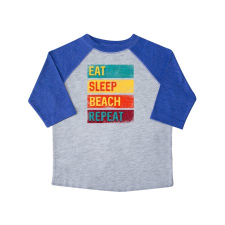 

Inktastic Eat Sleep Beach Repeat Gift Toddler Boy or Toddler Girl T-Shirt