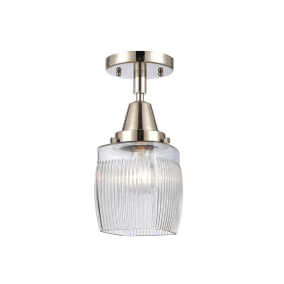 Innovations Lighting - Colton - 1 Light Flush Mount  Polished Nickel Finish with