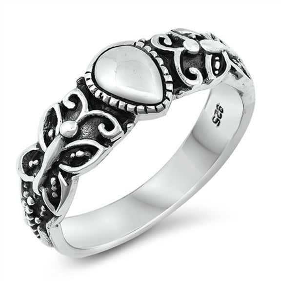 Vintage Oxidized Butterfly Filigree Swirl Animal Sterling Silver Ring 925 Jewelry Female Size 10