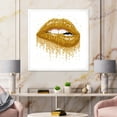 thumbnail image 3 of Designart 'Girl Lips With Glitter Gold Sparkles' Modern Framed Art Print, 3 of 4