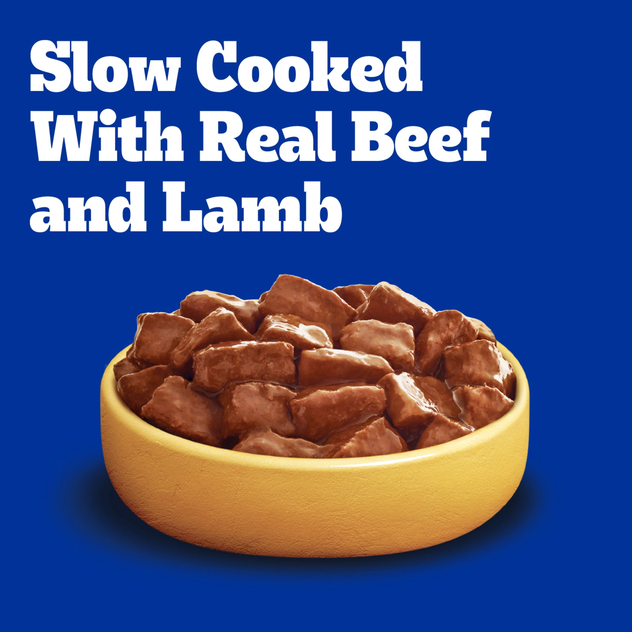 Pedigree High Protein Beef & Lamb flavor In Gravy Adult Soft Wet Dog Food, (12) 13.2 oz Cans