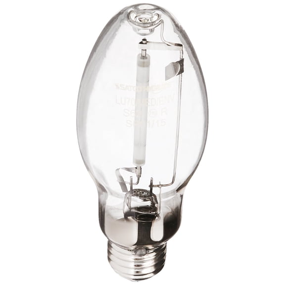Satco S3127 2100K 70-Watt Clear Medium Base ED17 High Pressure Sodium Lamp
