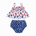 thumbnail image 7 of HCNTES 4th Of July Baby Boy Girl Outfit Flag Embroidery T Shirt Top And Shorts Set 2 Piece July Fourth Kids Independence Day Clothes Set(D01-Dark Blue,12-24 Months), 7 of 7