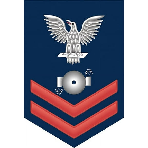 3.8 Inch Navy Red E-5 Boiler Technician BT Decal Sticker