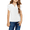 White, variant on Girls Shirts Short Sleeve Tee Ruffle Solid Summer Keyhole Neck Cotton Blouse Tops