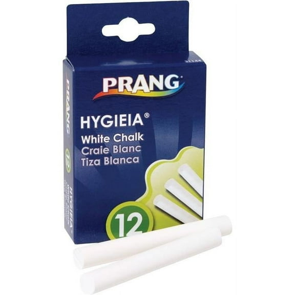 Dixon Ticonderoga 3.3 in. Prang Nontoxic Chalk Sticks, White - Pack of 12