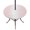 Pink, Blush, White, variant on Round Outdoor Tablecloth with Umbrella Hole and Zipper, Black Grey Ombre Tablecloth with Elastic Waterproof, Aesthetics Modern Abstract Art Gradient Patio Table Covers for 55" - 60" Pool Tables