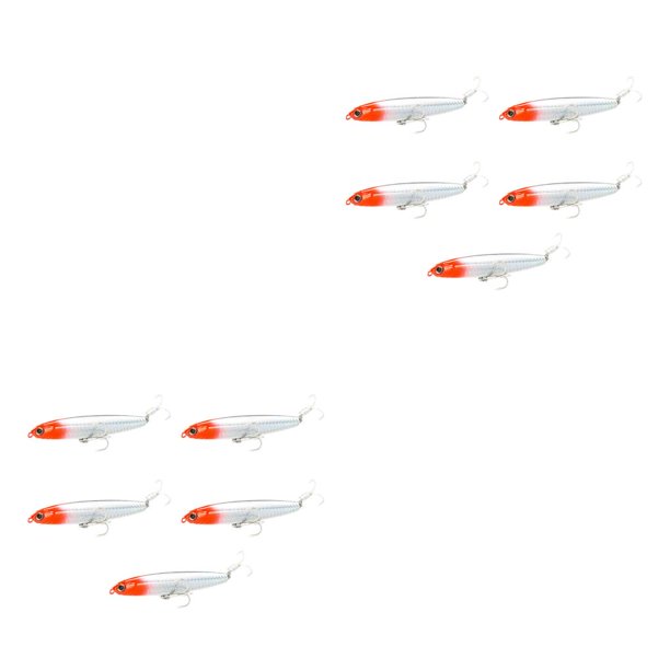 Soidarity Paquete de 5 cebos de pesca Crankbait agua salada agua dulce Swimbait Sea Lake Stream Lures Gear Tackle Accesorios Gradient Red rojo degradado 2piezas Soidarity CBP501927