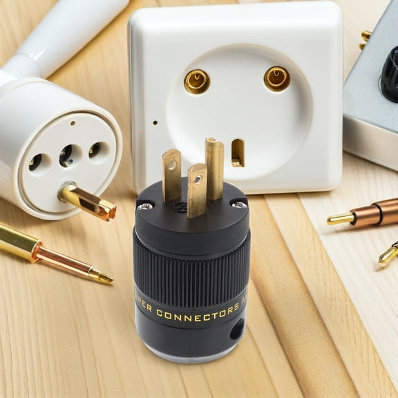 NUOLUX Plug for Amplifiers and Speakers Black Plastic Metal 1Set