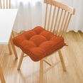 thumbnail image 5 of Btomtd Seat Cushions for Home Use with Tufted Corduroy Fabric, Floor Cushions and Chair Pads for Living Room and Tatami, Soft Round Chair Cushions, Size 18"x18", Orange, 5 of 6