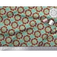 thumbnail image 2 of Soimoi Red Silk Fabric Multicolor Mandala Fabric Prints By Yard 42 Inch Wide, 2 of 5