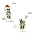 thumbnail image 3 of 2-Pack Sitting Skeleton Decor, Posing Halloween Skeletons for Yard Garden Party, Realistic Bone Figure Props (Style B), 3 of 8