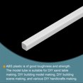 thumbnail image 3 of 10pcs 20" Plastic Model Tube ABS Solid Square Bar 0.2"x0.2" White Easy Processing for Architectural Model Making DIY, 3 of 5