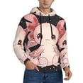 thumbnail image 2 of Sikiie Cute Axolotl Sakura Blossoms Men's Hoodie, Essentials Hoodie, Sweatshirt, Pullover Hooded Sweatshirt for Men-Large, 2 of 7