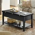thumbnail image 2 of GUNAITO 40.9"Lift Top Coffee Table,4 in 1 Multi-Function Convertible Coffee Table with Hidden Storage Modern Framhouse Coffee Table for Living Room Black, 2 of 8