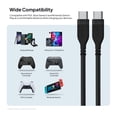 thumbnail image 4 of Powertek Ultra 6ft USB-C to USB-C Cable, Black, Silicone with PVC Mesh Jacket, Consistent Data Transfer, Durable Charging Cable, 4 of 5