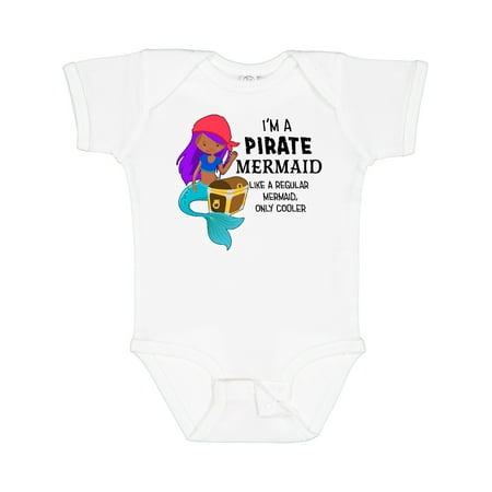 

Inktastic I m a Pirate Mermaid-like a regular mermaid only cooler Boys or Girls Baby Bodysuit