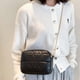 thumbnail image 5 of Bolso de mensajero a cuadros, cadena de moda, pequeñas bolsas de hombro cuadradas para el trabajo (negro), 5 of 8