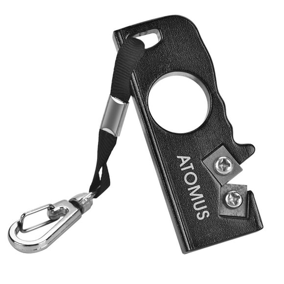 Outdoor Mini EDC Knife Sharpener Grindstone Tool Keychain Survival Tackle (Black)