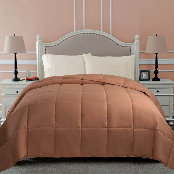 Hypoallergenic Down Alternative Classic Comforter Full Queen Camel