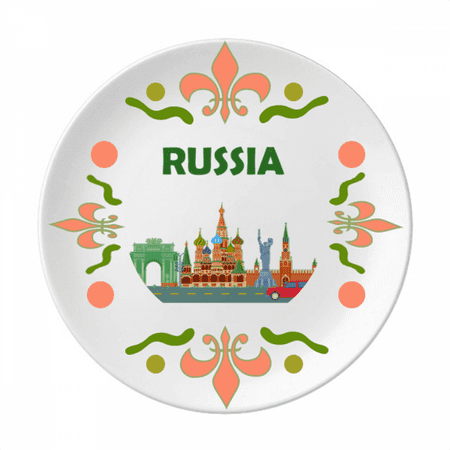 

Kremlin Sculpture Russia Graffiti Flower Ceramics Plate Tableware Dinner Dish