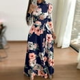thumbnail image 1 of DPTALR Femmes Casual Imprimé Cravate Longue Jupe Robe, 1 of 9