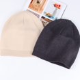 thumbnail image 4 of Women Hat Solid Color Elastic Multifunctional Soft Winter Cap for Daily Wear, 4 of 10