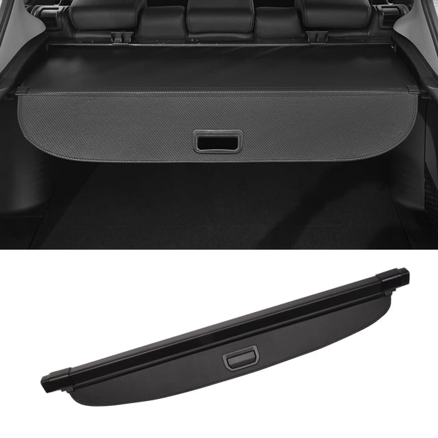 Cubierta de Carga Retráctil para Automóvil Unique Bargains para BMW X5 2007-2018, Sombra de Seguridad para Equipaje Trasero en Fibra de Carbono Negra