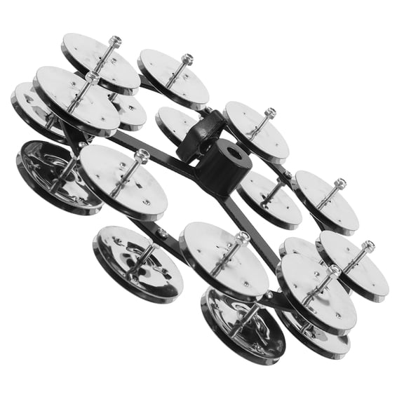 FELTECHELECTR Cymbal Hihat Tambourine Silver 1Pack 7.1x7.1x1.6in