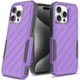thumbnail image 3 of For Ip15 Pro Max Noble Lined Shockproof Dual Layer Hybrid - Dark Purpleblack, 3 of 6