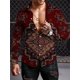 thumbnail image 1 of Camisa de hombre con estampado de estilo étnico camisa de manga larga con estampado de tótem retro ropa casual de tendencia para exteriores camisas de manga larga de otoño, 1 of 6
