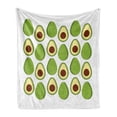 thumbnail image 1 of Avocado Soft Flannel Fleece Throw Blanket, Fruit Summer Healthy and Organic Food Themed Colorful Design, Cozy Plush for Indoor and Outdoor Use, 50" x 70", Green Brown Pale Yellow, by Ambesonne, 1 of 6