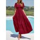 thumbnail image 3 of Vestido PRETTYGARDEN Maxi Vino Rojo con Escote Cuadrado y Mangas Abullonadas XL, 3 of 8