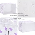 thumbnail image 5 of Sea Team Collapsible Extra Large Canvas Fabric Storage Basket with Handles, Rectangle Waterproof Storage Bin, Box, Cube, Foldable Shelf Basket, Closet Organizer, 22 x 15 x 13 Inches, Purple Star, 5 of 7