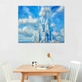 thumbnail image 2 of Nawypu  Canvas Wall Art Colorful abstract acrylic painting Wall Art Modern Art on Blue Background Picture Painting for Living Room Bedroom and Office Home Kitchen, 2 of 4