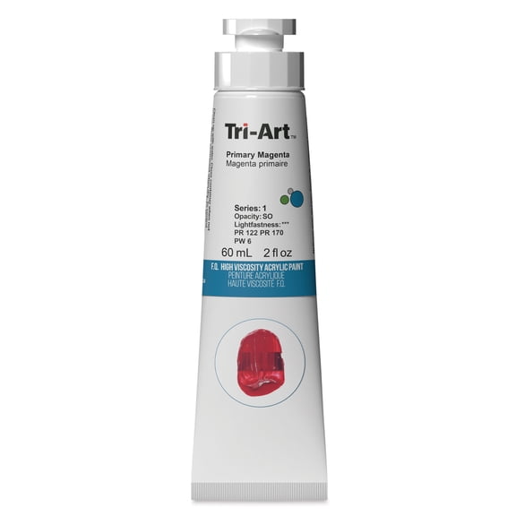 Tri-Art High Viscosity Artist Acrylic - Primary Magenta, 60 ml tube