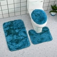 thumbnail image 1 of MesaSe 3pc Bathroom Set Rug Mat Toilet Lid Cover Plain Solid Color Bathmats, 1 of 3