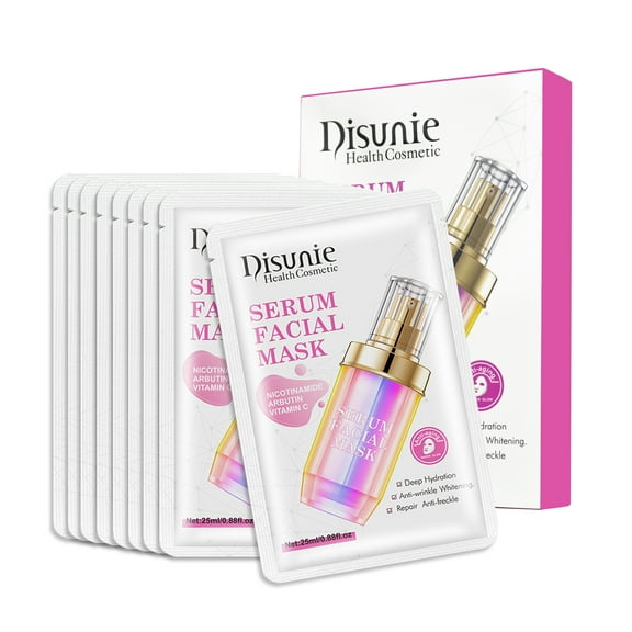 8 Pcs Hyaluronic Acid Facial Mask Moisturizing Nicotinamide Shrink Pores Skin Care Masks