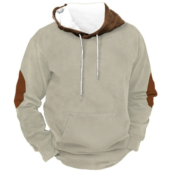 FBMDBB Sweatshirts for Men 2024 Men'S Fall Long Sleeved Hoodie Hooded Sweatshirt Tops Outdoor Sweatshirt Shirt Mens Sweatshirt Tunic